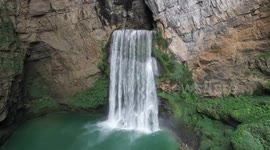 Stunning Sheepskin Cave Waterfall In Guiyang, Guizhou, China