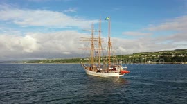 Beautiful Tall Ship Grace O'Malley on Lough Foyle For the Foyle Maritime Festival