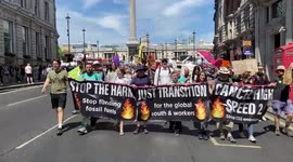 Climate and cost of living crisis protest, London, UK