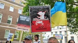 Protest: Ukraine demand more arms - Ukraine alone to fight Russia, London, UK