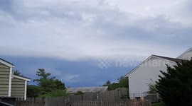 Extraordinary Shelf Cloud With Gust Front Over Frederick, Maryland - July 23, 2022