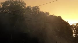 Smoke billows from large fire seen near homes in Bowburn, County Durham, UK