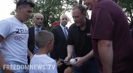 NY Governor Candidate Lee Zeldin Protected by NYPD at Whitestone Queens Rally Following Upstate Attack