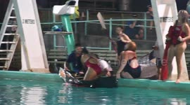 Cardboard Boat Regatta – Crystal Pool, Knoebels Grove. Pa Heat #3