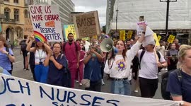 Doctors march to Downing Street in protest over pay
