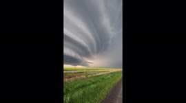 Incredible Structured Supercell Storm over Lansford, North Dakota July 22, 2022  8:30pm