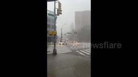 US: Severe Thunderstorm With Heavy Rain Hits New York City