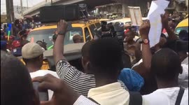 Nigeria: NLC protest ongoing at Ikeja Under bridge