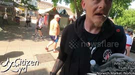 Homeless Busker Made To Move By Police Officers AtNorwich Market