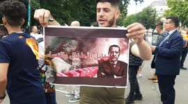 Enraged Kurdish diaspora in London protest military shelling killing nine tourists including a baby in northern Iraq