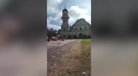 Church facade cracked as magnitude 7 earthquake hits northern Philippines