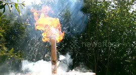 YouTuber tests how bong fares against hundreds of lit match heads