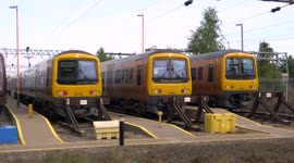 Trains parked up and unused in Birmingham as rail strikes cripple the United Kingdom