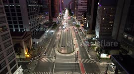 A wonderful night view of the most famous avenue in Brazil, Avenida Paulista, in the city of São Paulo - SP
