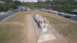 Monument to the Bandeiras is a large-scale granite sculpture by the Italian-Brazilian sculptor Victor Brecheret at the entrance of Ibirapuera Park in São Paulo, Brazil. It was commissioned by the government of São Paulo in 1921 and completed in 1954.