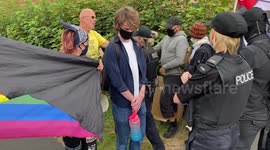 Protesters clash outside Drag Story Time in Bristol