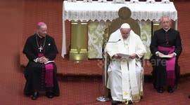 Pope Francis hosts mass at Notre-Dame de Québec Basilica-Cathedral in Quebec, Canada. July 28, 2022, Quebec, Canada: Pope Francis delivers remarks at mass at Notre-Dame de Québec Basilica-Cathedral in Quebec, Canada.