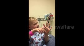 Boy Babbles from Anesthesia