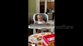 Girl Spits Out Snack