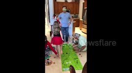 Boy Punches Dad in the Butt