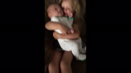 Baby Spits Up on Sister's Face