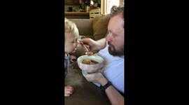 Boy Spits Out Food