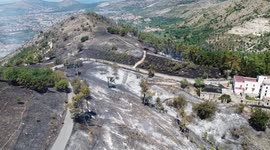 Italy: Sanctuary San Michele fire, Fires in Campania, caused by drought and rising temperatures, are increasing more and more.