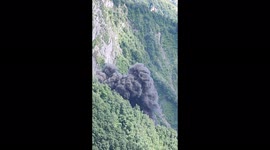 Huge explosion as border service helicopter crashes into mountain in Georgia