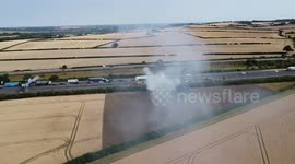 Vehicle fire causes 9-mile delays to M1 traffic in Bedfordshire