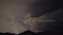 Lightning storm strikes  over Las Vegas, Nevada