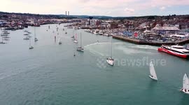 Stunning drone footage captures the start of Cowes Week