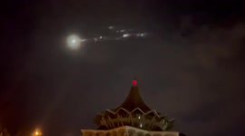 Chinese rocket fragments look like shooting stars as they burn up over Malaysia