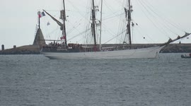 Sir Ben and gb crew racing into the lead and crossing the line with big cheers erupting along Plymouth hoe by jpcpapp@gmail.com
