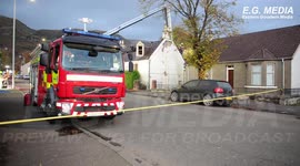House Fire At Abandoned Property In Tillicoultry, Scotland