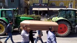 Italy: Buffalo Breeders Event, Caserta. Campania buffalo breeders protest for the killing of animals positive for Brucellosis