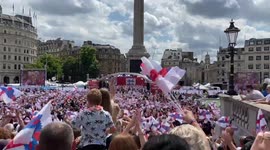 Fans greet Lionesses in Trafalgar Square as England win Women’s Euro 2022