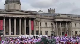 UK: Thousands Gather At Trafalgar Square To Welcome Lionesses After Historic Win In Euro 2022