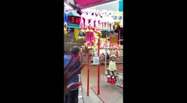Endurance! 9-year-old girl whoops everyone at Sacramento state fair game
