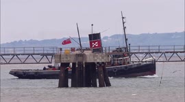 Historic tug reunites with Sea Fort it helped position 80 years ago off Kent, UK