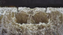 Mesmerising bubbling cauldron of water captured in Cumbria, England after heavy rain
