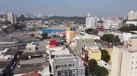 Aerial view of the city of Taboão da Serra in São Paulo, Brazil