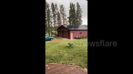 Canada: Huge Hail Pelts Central Alberta During Tornado-Warned Storm