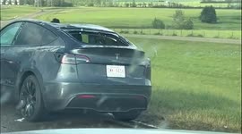 Motorists assess damage after severe hail storm hits Alberta
