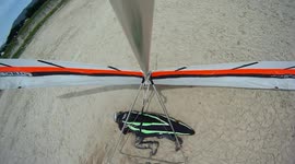 Hang glider landing fail - faceplanted the ground