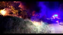 Fires break out in Mykolaiv, Ukraine from enemy shelling