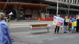 Ukrainians protest at Freelancer.com Head Office in Sydney, Australia