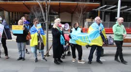 Ukrainians protest at Freelancer.com Head Office in Sydney, Australia