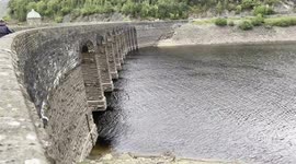 Falling water levels at Elan Valley Mid-Wales.(Various clips)