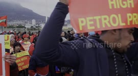 Trade Union COSATU marches against crime and high fuel prices in South Africa