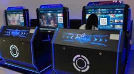 Citizens playing games In Yichang, China